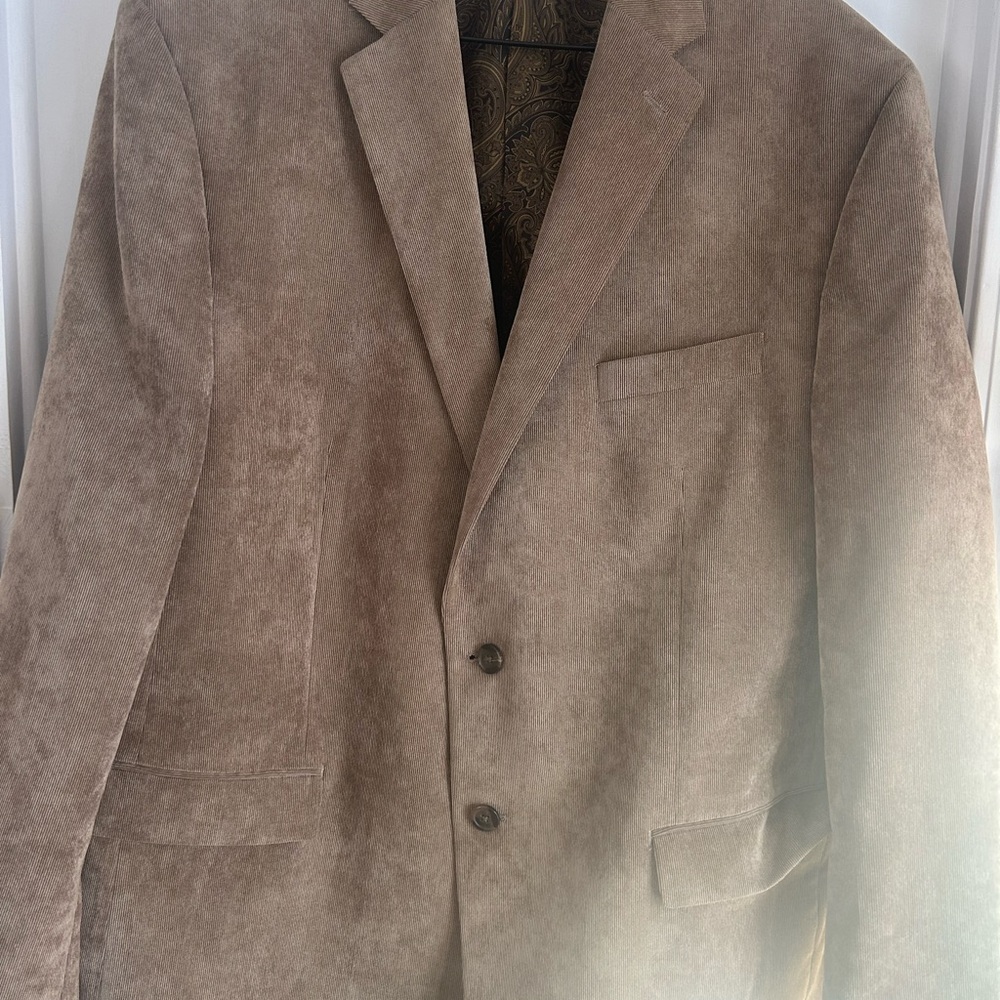 Chaps Men’s Corduroy Brown Classic Tan Blazer 46R